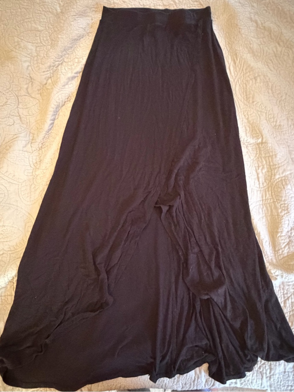 Women’s Black Maxi Skirt - Classic Stretch Jersey- Charlotte Russ